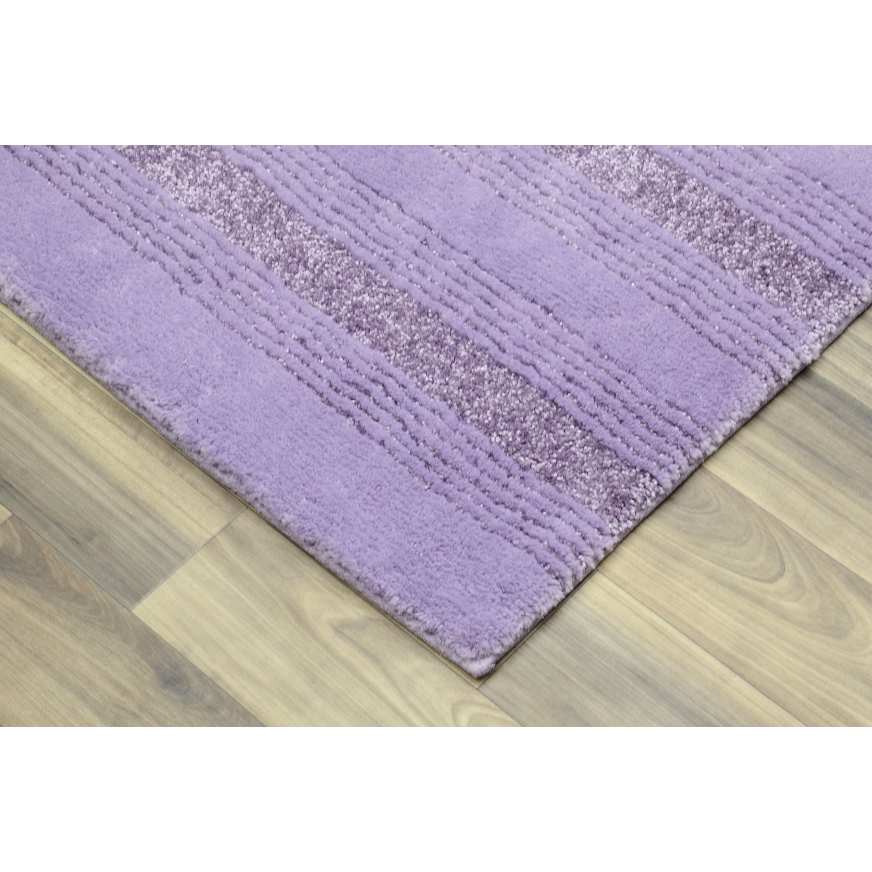 Garland Rug Essence Washable Nylon Purple Bathroom Runner, 22" x 60"