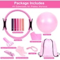 thumbnail image 5 of 13 Pcs Home Pilates Essentials Kit for Women, Pilates Kit for Home Workouts, Pilates Equipment with Figure 8 Resistance Band, 14" Magic Circle, Yoga Ring, Pilates Accessories Set for Starter Workout, 5 of 9