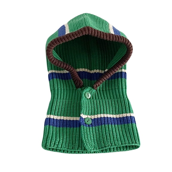WITHMOONS Baby Girls Boys Winter Hat - Toddler Knitted Hood Scarf Beanies Hat YZJ0231 (Green)