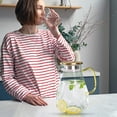 thumbnail image 4 of Large Capacity Glass Water Bottle, Non-toxic Bpa-Free Pitcher with Stainless Steel Lids, Transparent Water Jar with Handle, Ideal for Water, Juice, Iced Tea and Any Beverages, 4 of 5