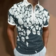 thumbnail image 2 of Eashery Mens Polo shirt Turn Down Collar Zipper Collar T-Shirt Men Polo Shirts Navy 2XL, 2 of 4