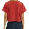 thumbnail image 2 of Women's  Scarlet Ohio State Buckeyes Kimberly Cropped Tie-Dye T-Shirt, 2 of 2