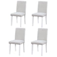 thumbnail image 2 of Dining Chairs Dining Chairs Only, Dining Chairs set for 4, Kitchen Chair with Padded Seat, Side Chair for Dining Room, White & Gray,Wooden Dining Chairs, 2 of 7