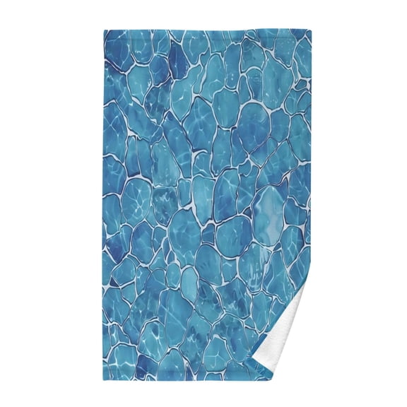 Pure Cotton Face Towel 16x28 Inches Hand Towel Bath Towel Hand Bath Towels Soft Good Water Absorption for Washing Face Wiping Face Blue Corrugated Stone