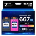 thumbnail image 1 of Cartucho de Tinta TECKKIN Negro Color Reemplazo Compatible con HP 667 667XL Deskjet Ink Advantage 12, 1 of 6