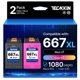 thumbnail image 1 of Cartucho de Tinta TECKKIN Negro Color Reemplazo Compatible con HP 667 667XL Deskjet Ink Advantage 12, 1 of 6