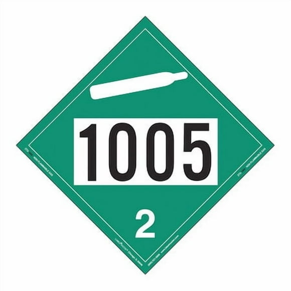 Labelmaster ZT3-1005 UN 1005 Non-Flammable Gas Hazmat Placard, Tagboard (Pack of 25)