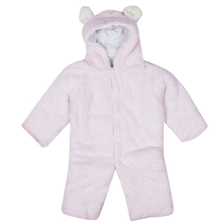 

Binpure Baby Spring Romper Long Sleeve Solid Color Plush Ears Hooded Romper