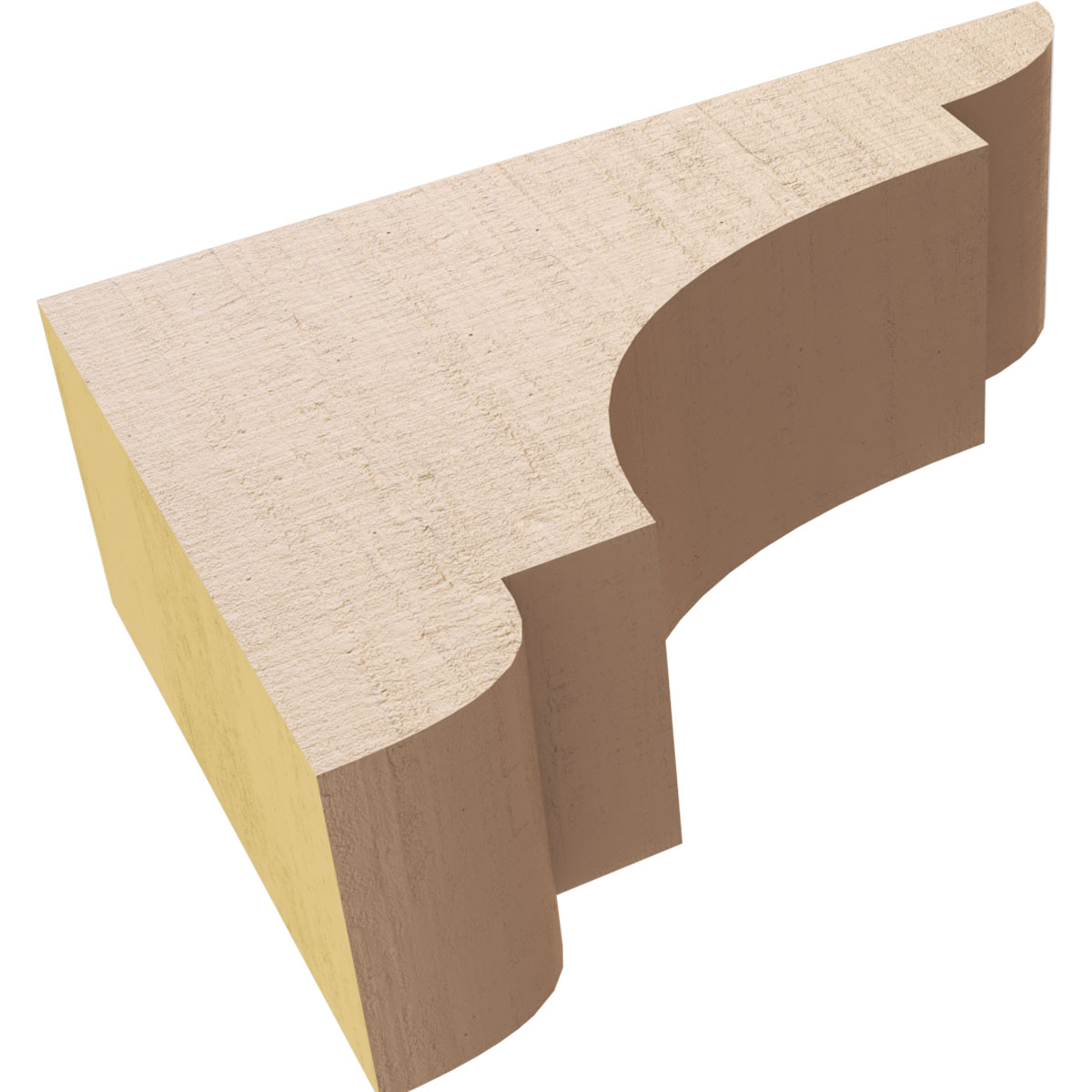 2"W x 6"D x 4"H Classic New Brighton Rough Cedar Woodgrain TimberThane Corbel, Primed Tan