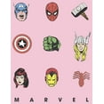 thumbnail image 2 of Girl's Marvel Hero Face Tic-Tac-Toe  Graphic Tee Light Pink X Small, 2 of 4