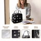 thumbnail image 4 of Sonuimy Bolsa de almuerzo aislada para mujeres, reutilizable linda lonchera para adultos y hombres, bolsas de almuerzo a prueba de fugas para el trabajo, oficina, viajes, picnic (negro con margarita b, 4 of 5