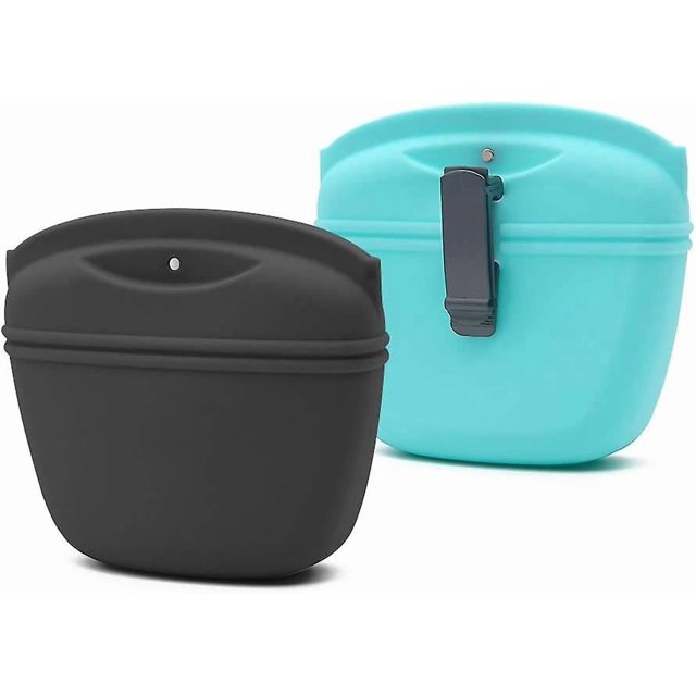 Silicone Dog Treat Pouch, Updated Portable Pet Training Bag With Waist Clip And Automatic Magnetic Button, Moisture-proof Storage Bag For Dogs And Cat