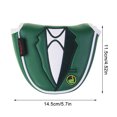 thumbnail image 3 of Housse de Putter PU Drôle Veste Verte Pièces Professionnelles Sportives Housse de Tête de Golf Style Simple Demi-Cercle, 3 of 7