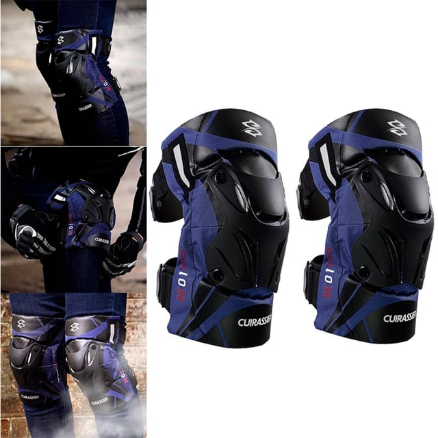 2x K01-3 rodilleras para motocicleta, de protección resistente golpes apto para carreras de Motocross a prueba de humedad reflectante , oscuro reflectante Macarena rodilleras de moto
