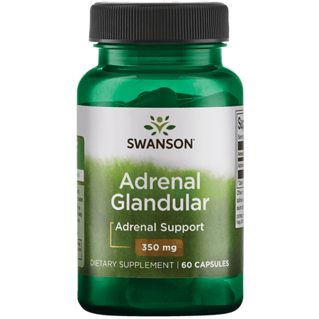 Swanson Adrenal Glandular 350 mg 60 Caps (Best Foods For Adrenals)