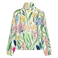 thumbnail image 6 of Jackets for Women Winter Coat Jackets Flannel Stand Collar Jacket(Colorful Floral Summer Watercolor Design,Size:S-4XL), 6 of 7