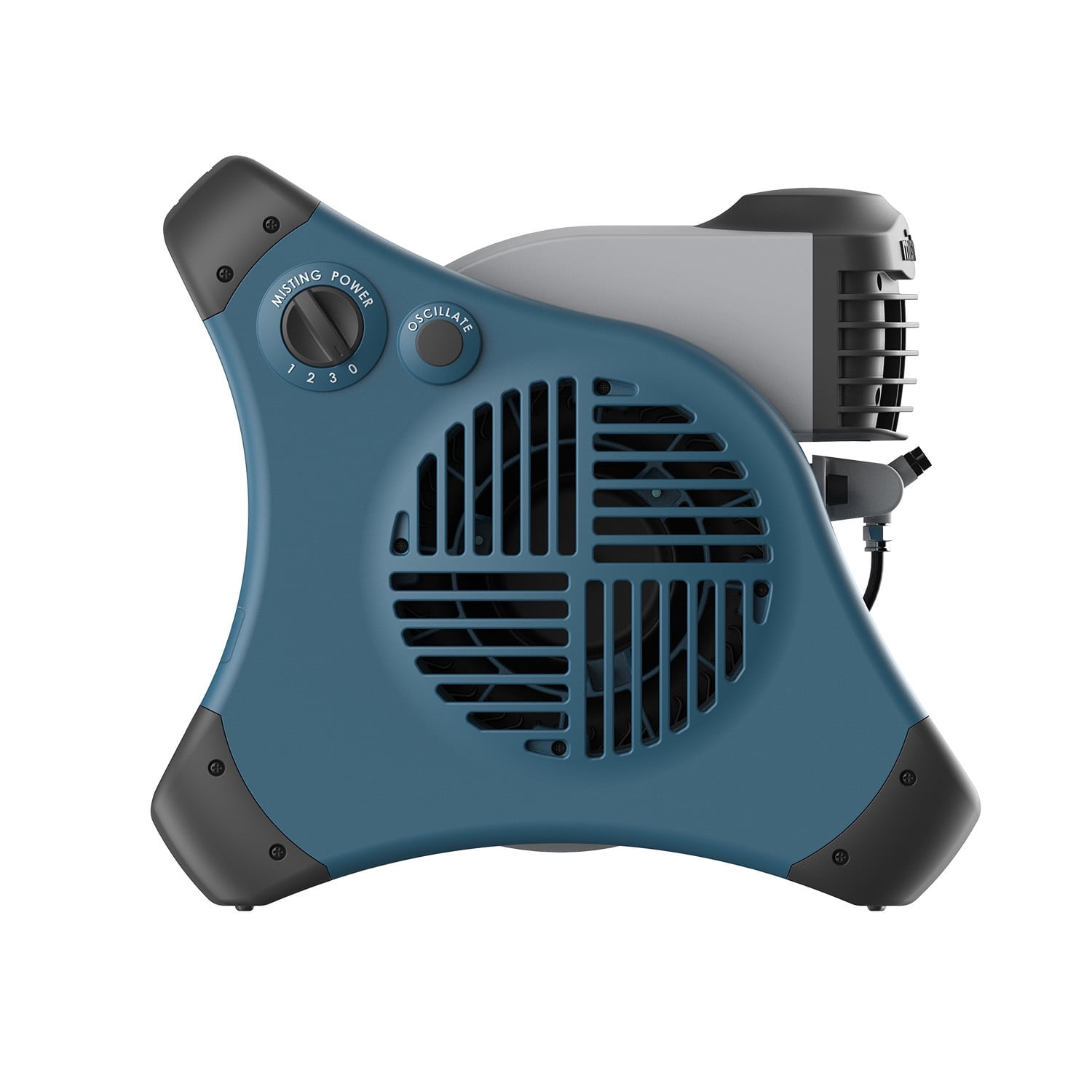 Lasko Misto 15" Outdoor Misting Fan, Pivoting Patio Cooling Fan with 3 Speeds, GFCI Safety Cord, Blue, 7054