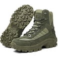 thumbnail image 7 of Men's Waterproof Side Zipper Outdoor Combat Boots Mens Orthopedic Support Anti-Puncture Work Shoes Anti-Sprain Hiking Lightweight 8" Side Zipper Steel Toe Tactical Combat Boots, 7 of 7
