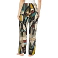 thumbnail image 3 of Picia Colorful Bulldog Duo Womens Soft Woven Cotton Elastic Waistband Sleep Pajama Pant Lounge Sleep Pant With Pockets And Drawstring-Large, 3 of 9