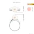 thumbnail image 5 of ANGARA Solitaire Freshwater Cultured Pearl Dome Ring in 14K White Gold for Women | June Birthstone, Birthday, Anniversary, Jewelry Gift for Women | Pearl Ring, 5 of 8