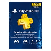 PS3 - PS4 - Subscription Card - PSN Live - 12 Month Membership - PS3/PS4/PSvita Compatible (Sony)
