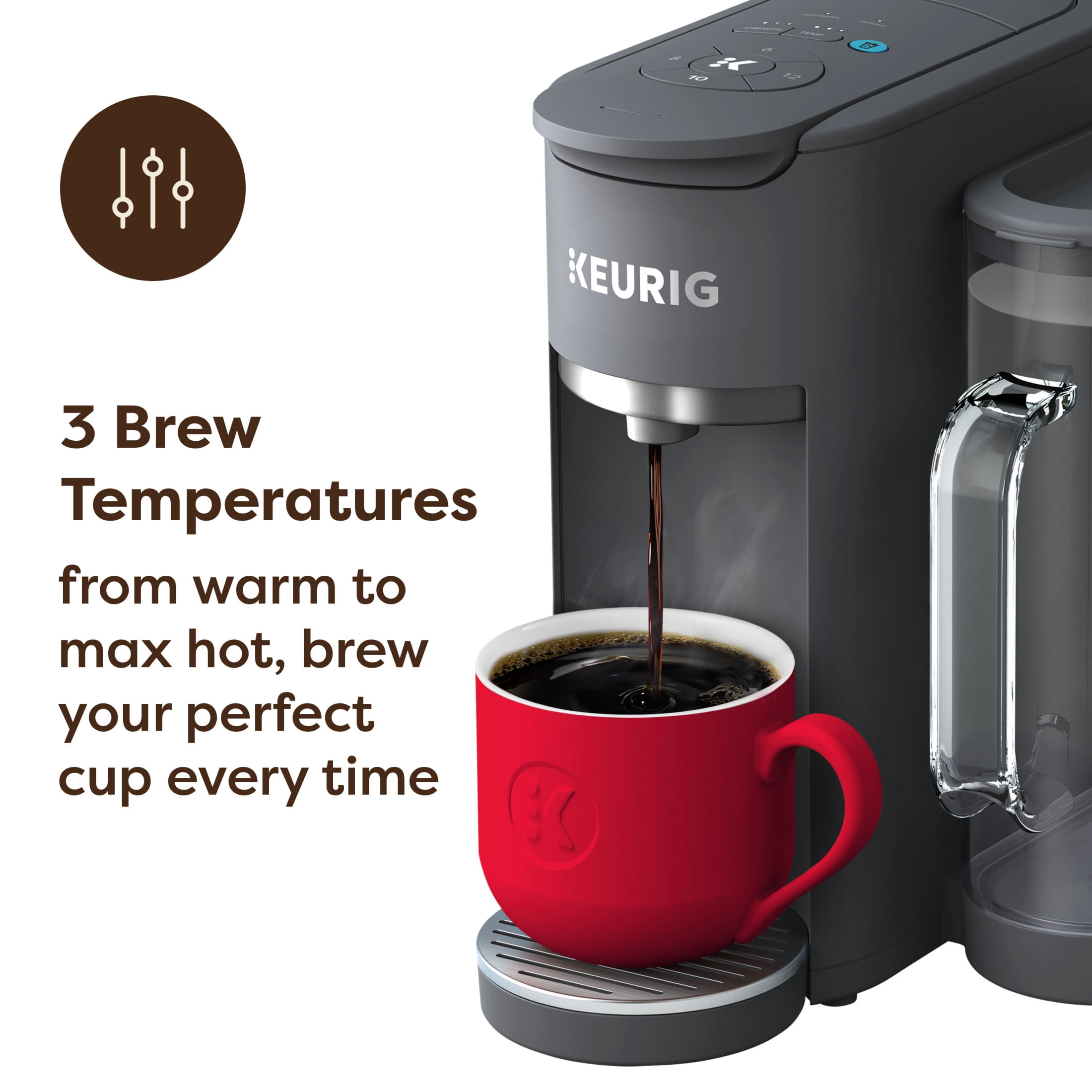 Keurig K-Supreme Gen 2, Single Serve K-Cup Pod Coffee Maker, Gray