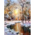 thumbnail image 2 of Sunset Forest Creek Diamante Pintura Rhinestone Taladro Redondo Completo para Decoración Likrtyny Oficina Multiescena Multifunción, 2 of 8