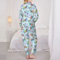 thumbnail image 6 of Wukai Colorful Sea Turtle Print Women's Pajama Set - Soft Long Sleeve Sleepwear for Comfort and Style-Large, 6 of 9