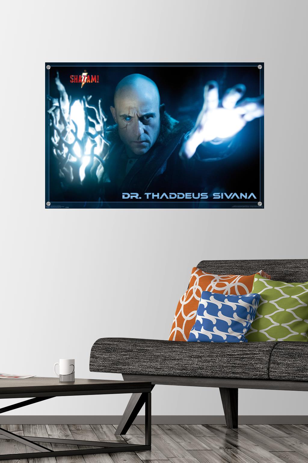 DC Comics Movie - Shazam - Dr. Sivana Wall Poster with Push Pins, 22.375" x 34"