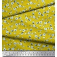 thumbnail image 1 of Soimoi Moss Georgette Fabric Leaves & Magnolia Floral Decor Fabric Printed Yard 42 Inch Wide, 1 of 3