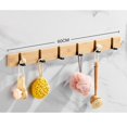 thumbnail image 2 of Folding Wall Mounted Coat Hook 6 Hook Coat Racks for Jacket Key Entryway, 2 of 5
