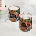 thumbnail image 2 of Yayeee 2 Pack Qtip Holder Bathroom Cotton Swab Canister with Lid Clear Dispenser Set, Dark Floral, 2 of 6
