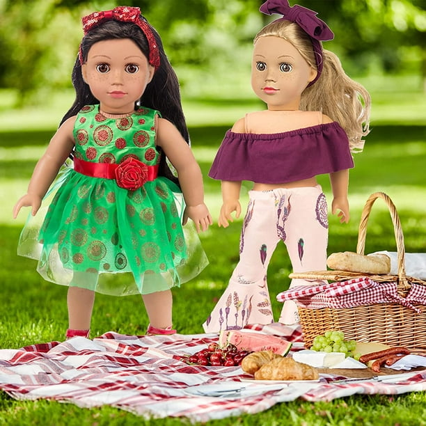 10 Sets 18 Inch Doll Clothes and Doll Accessories Stuff Play Set for 18  inch Girl Dolls (No Doll) 
