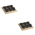 thumbnail image 1 of Maytalsory Rustic Wood Earring Card Holder with Tray for Jewelry Display Showcasing Collection 6 Pair Black 2Set, 1 of 6