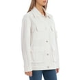 thumbnail image 2 of Bagatelle Women's White Oversized Trucker Jacket, 2 of 3