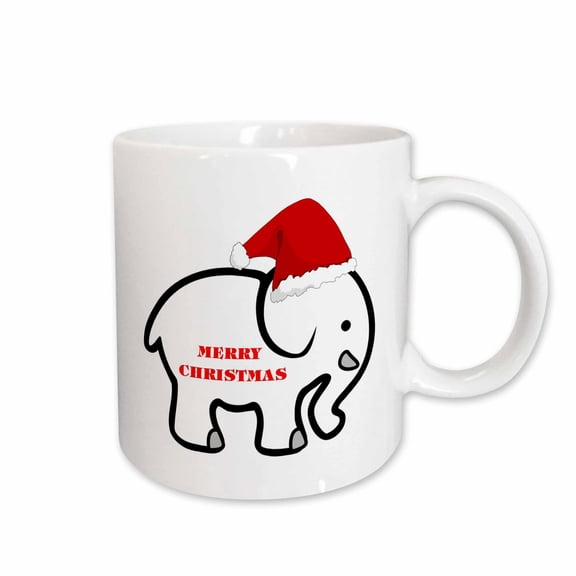 3drose, Santas Elephant Helper, 15oz Mug