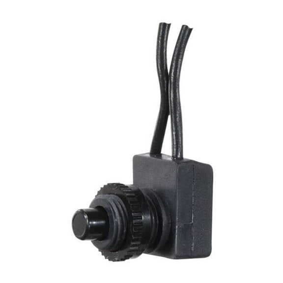 RV Designer S741, Push Button On/Off Switch - 3 Amp - 125VAC with 4.5" Leads - Appliance