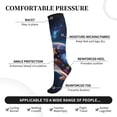 thumbnail image 3 of Lsque Colorful Star River Squirrel Pattern Sport Compression Socks for Men & Women 15-20 mmHg Knee High Nurse Pregnant Running Medical and Travel Athletic, 3 of 6