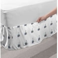 thumbnail image 2 of Nautical Bed Skirt, Simplistic Rhythmic Marine Yacht Watercolor Splashes, Elastic Bedskirt Dust Ruffle Wrap Around for Bedding Decor, 4 Sizes, Peach Seafoam, by Ambesonne, 2 of 2