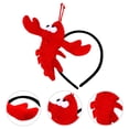 thumbnail image 3 of Bandeau en Peluche Adorable pour Enfants et Adultes Coiffe Décorative avec Poupée Tissu Rouge, 3 of 8