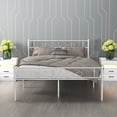 thumbnail image 4 of VECELO Full Size Bed Frame with Headboard, Metal Platform Bed Frame/Mattress Foundation, No Box Spring Needed, Easy Assembly, White, 4 of 9
