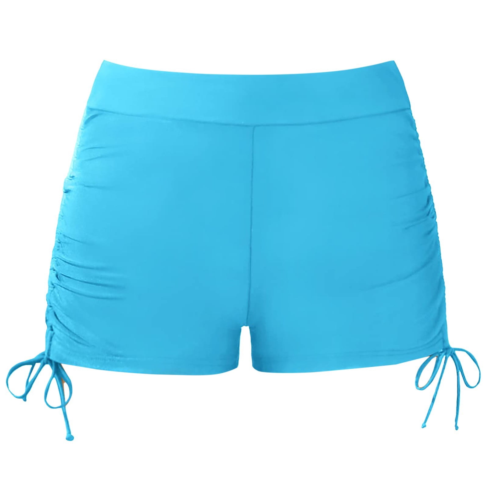 SGMVNU 3 Pack Girls Swim Shorts, Rash Guard Swimming Bottoms Drawstring Boyshort Summer Beach Boardshorts, Size 13-14 Years, C