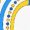 White with Speckles, variant on Inktastic 3-21 World Down Syndrome Day Blue and Yellow Rainbow Ribbon Girls Toddler Dress