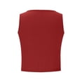 thumbnail image 4 of Lindreshi Tank Tops for Women 2024 Women's Casual Fashion Solid Color Contrast Bandage Backless V-Neck Tank Tops, 4 of 5