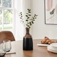thumbnail image 4 of Milo Kande Carafe Modern Two Tone Tabletop Vase - Black and Walnut - Small, 4 of 7