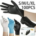 thumbnail image 2 of Dsseng 100pcs Professional Nitrile Gloves Multi-Purpose Vinyl Gloves Safety Work Gloves Latex Powder Free Gardening Nitrile Gloves for Home Kitchen Outdoor Use 9 Inch, 2 of 7