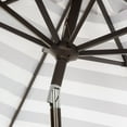 thumbnail image 4 of SAFAVIEH Outdoor Collection Iris Fashion Line 11-Foot Round Umbrella Grey/White, 4 of 7