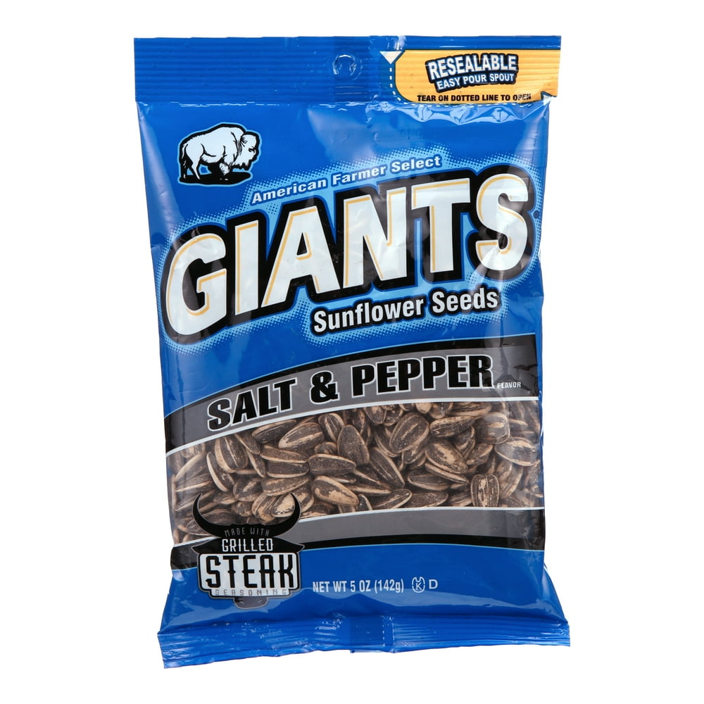 Giants Salt & Pepper Sunflower Seeds, 5 Oz. - Walmart.com - Walmart.com