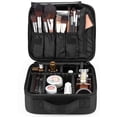 thumbnail image 1 of Estuche de maquillaje de viaje, organizador profesional de bolsas de maquillaje cosmético Bolsa de almacenamiento de cosméticos portátil con divisores ajustables, 1 of 6