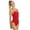Red, variant on HydroLast Solid Thin Strap One Piece Swimsuit, High Cut, Unpadded, Athletic (Women’s)